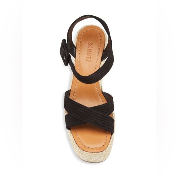 SCHUTZ Blisse Suede Wedge Sandals‎ Espadrilles Sz 11B - Picture 3 of 10